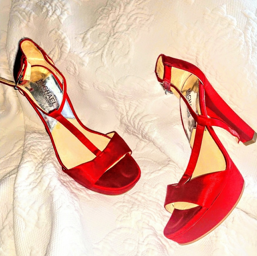 Michael Kors ruby red high heels